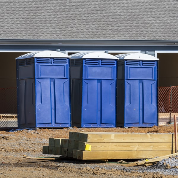 how often are the portable restrooms cleaned and serviced during a rental period in Horntown Virginia